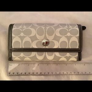 Coach Trifold Canvas Wallet